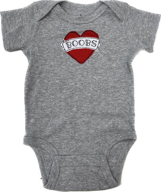 Kids Onesie-Tattoo Heart Boobs