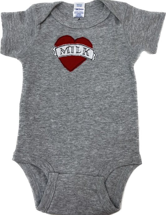 Kids Onesie-Tattoo Heart Milk