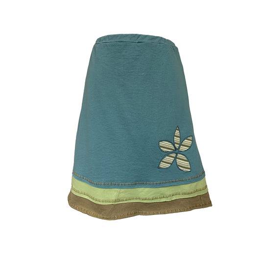 Three Layer Appliqué Skirt - Ocean