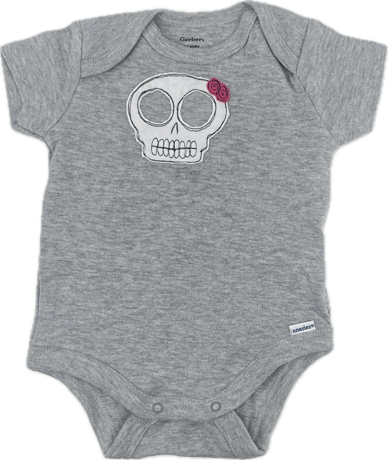 Kids Onesie-Skull with Flower