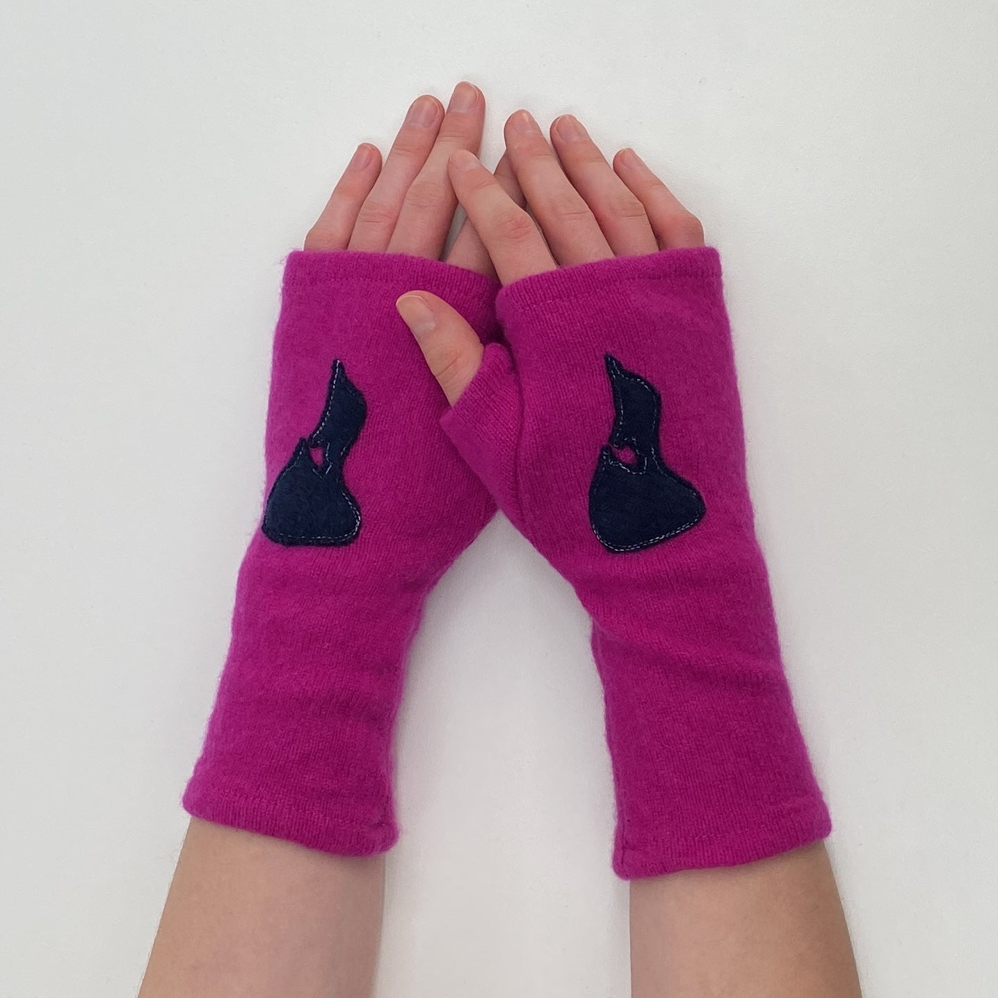 Cashmere Fingerless Gloves-Block Island