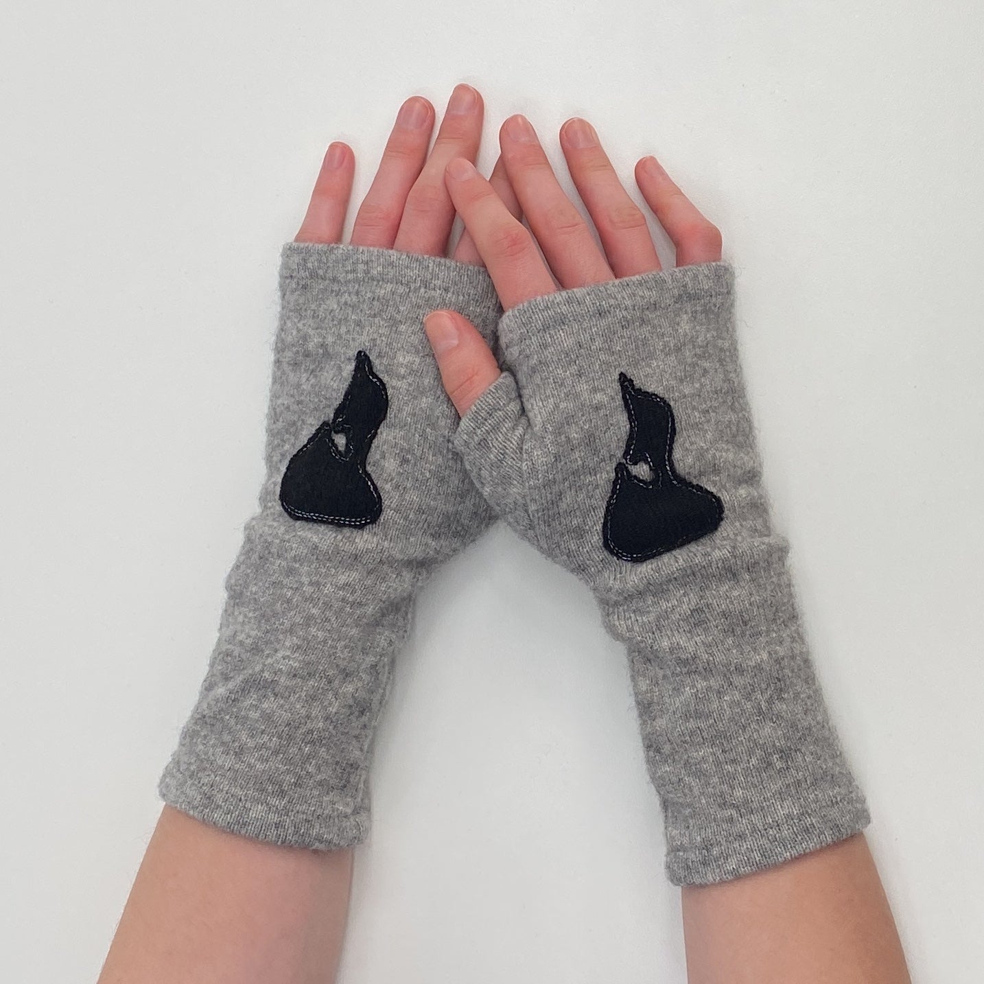 Cashmere Fingerless Gloves-Block Island