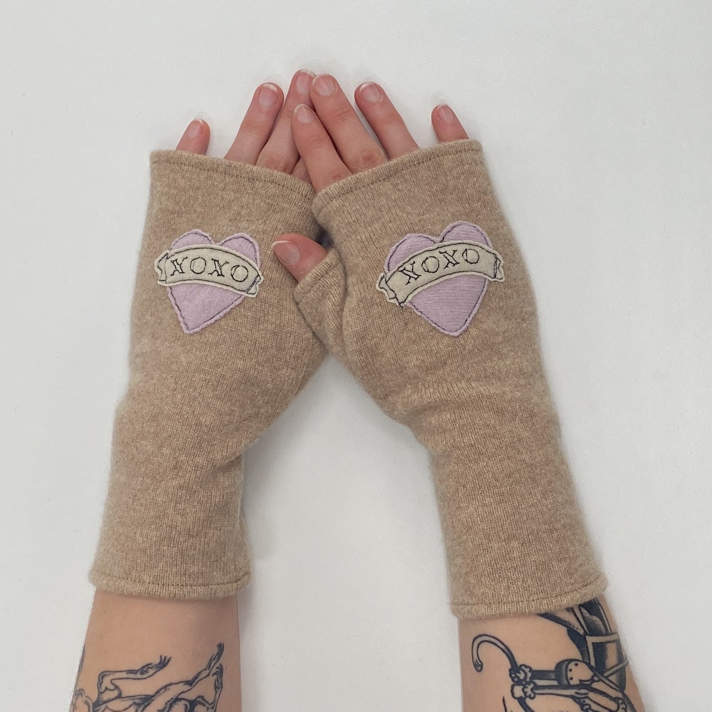 Gloves-Tattoo Heart XOXO