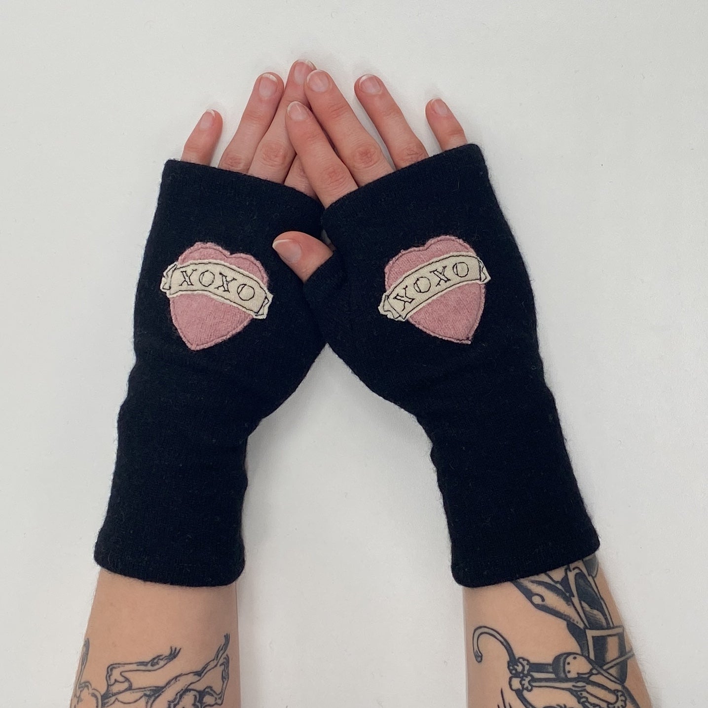 Gloves-Tattoo Heart XOXO