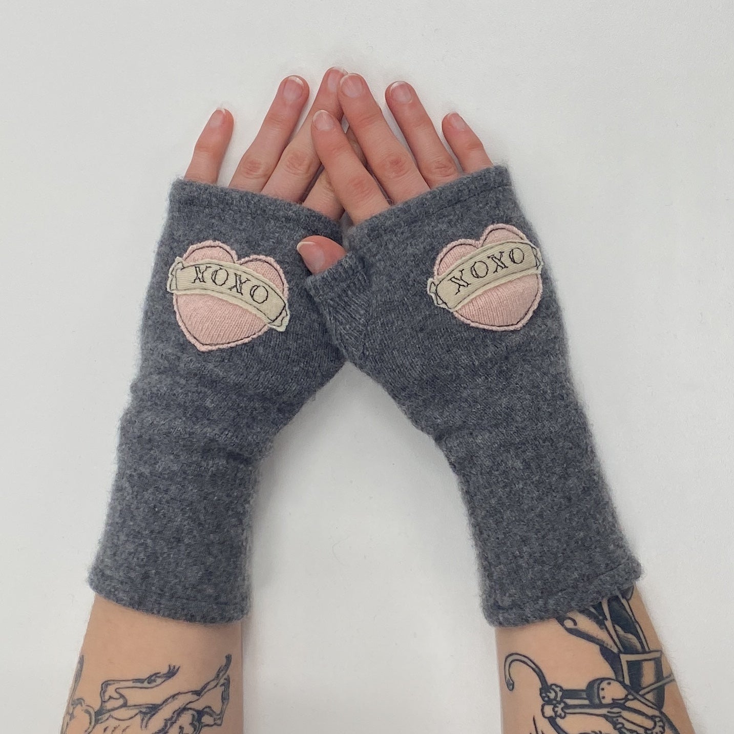 Gloves-Tattoo Heart XOXO