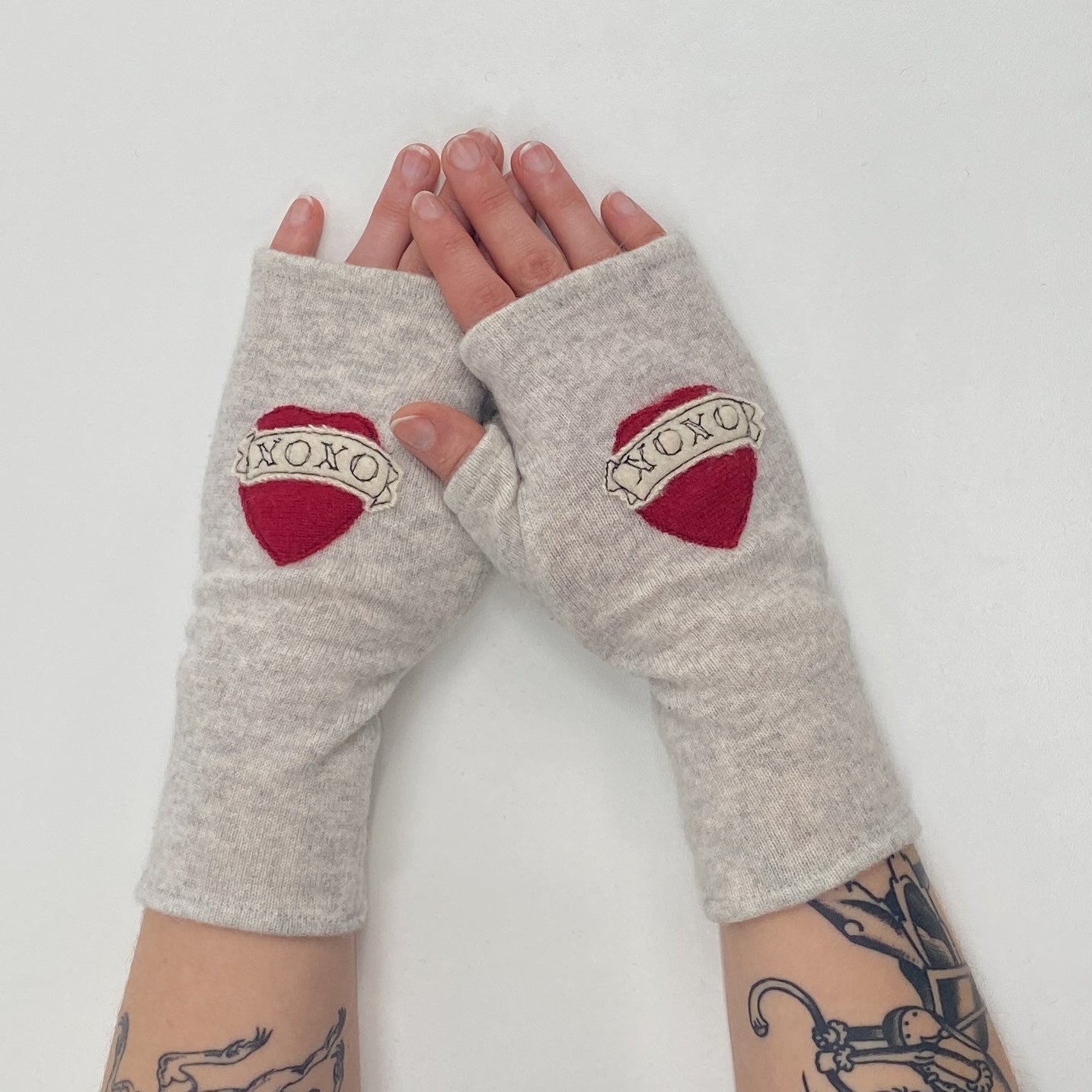 Gloves-Tattoo Heart XOXO