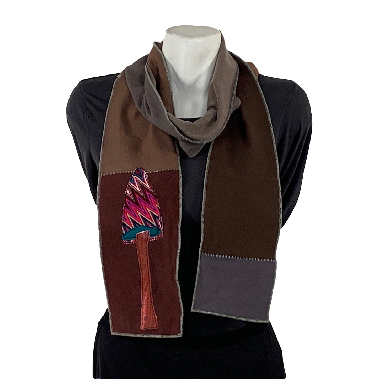 Applique Scarf- Mushroom