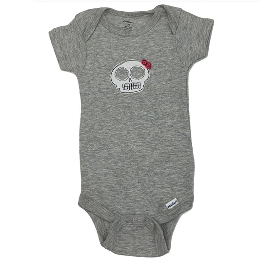 Kids Onesie-Skull with Flower