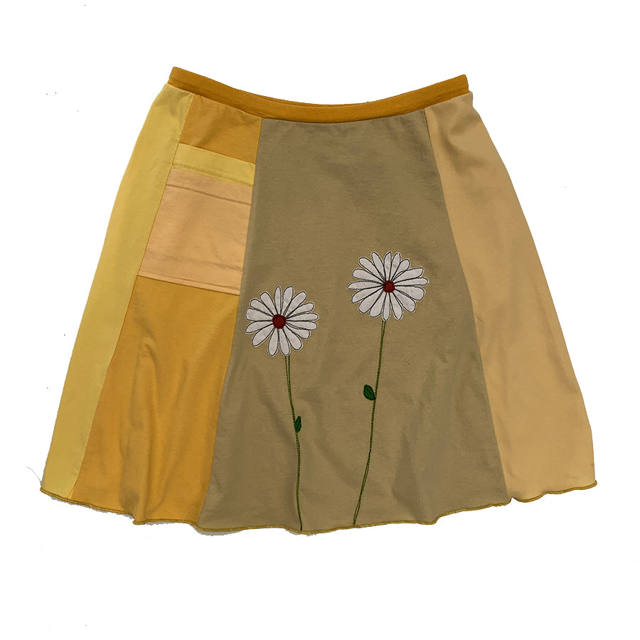 Classic Appliqué Skirt-Daisies