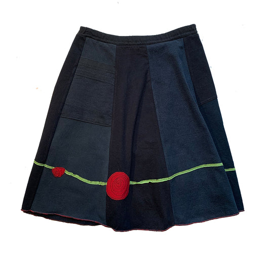 Classic Appliqué Skirt-Rose