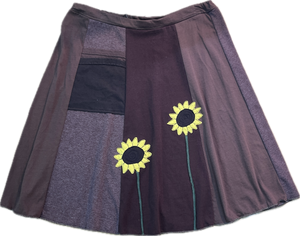 Classic Appliqué Skirt-Sunflower