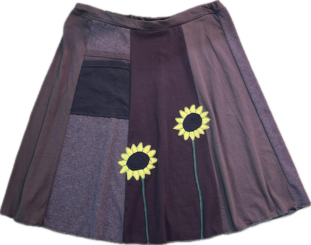 Classic Appliqué Skirt-Sunflower
