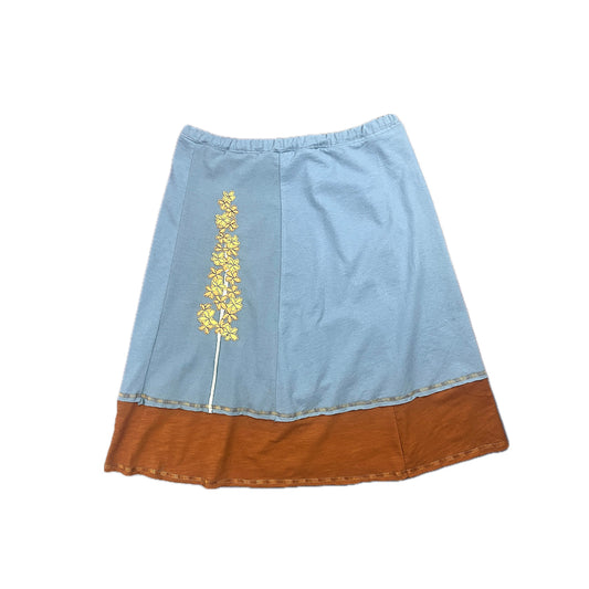 Big Flower Layered Skirt-Golden Rod