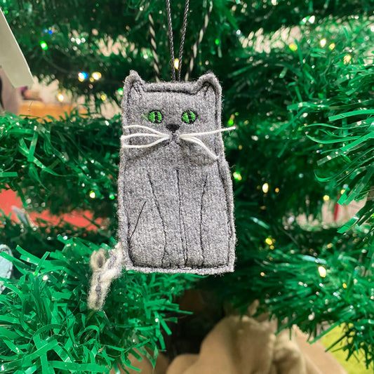 Ornament-Grey Cat