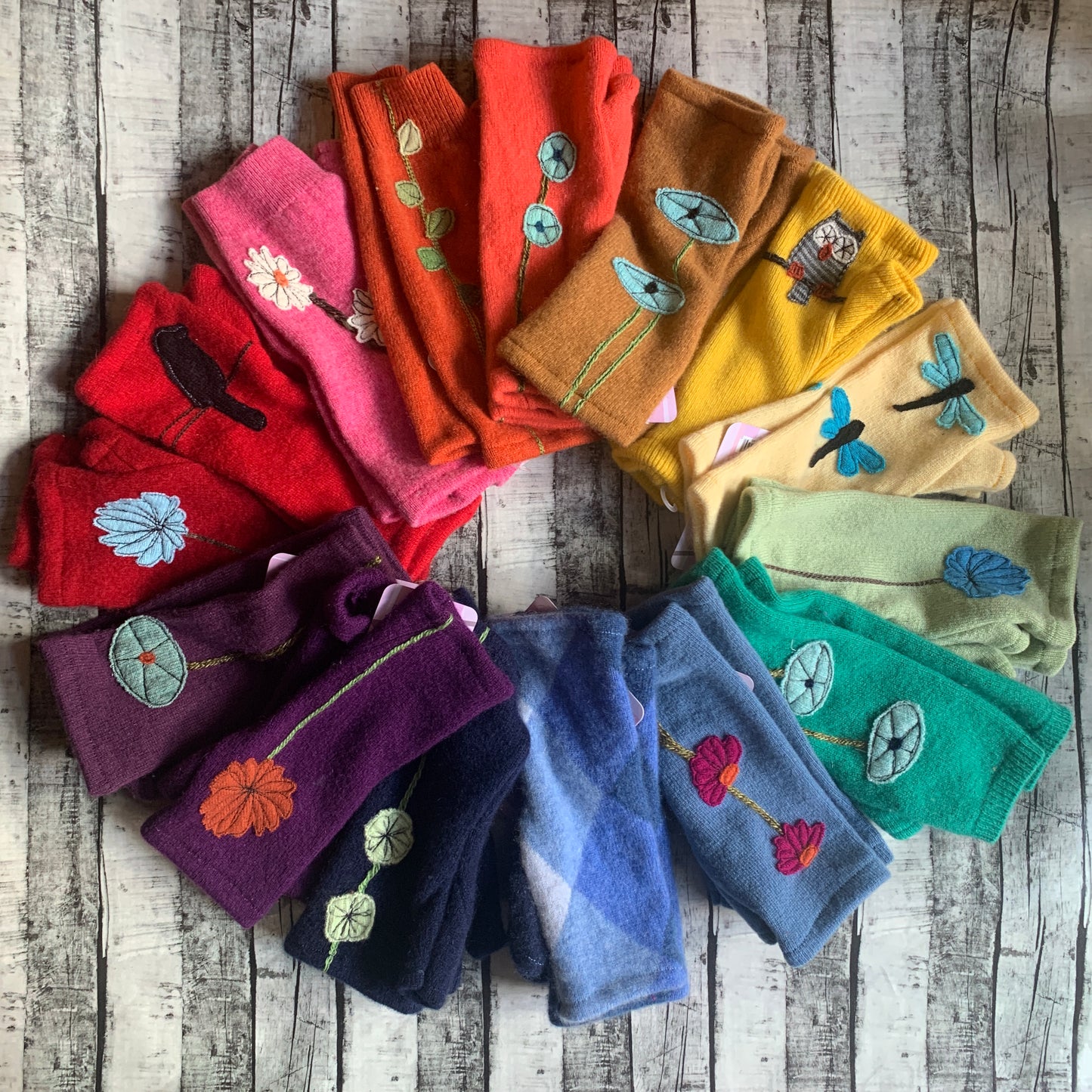 Gift Pack - 15 Assorted Cashmere Fingerless Gloves