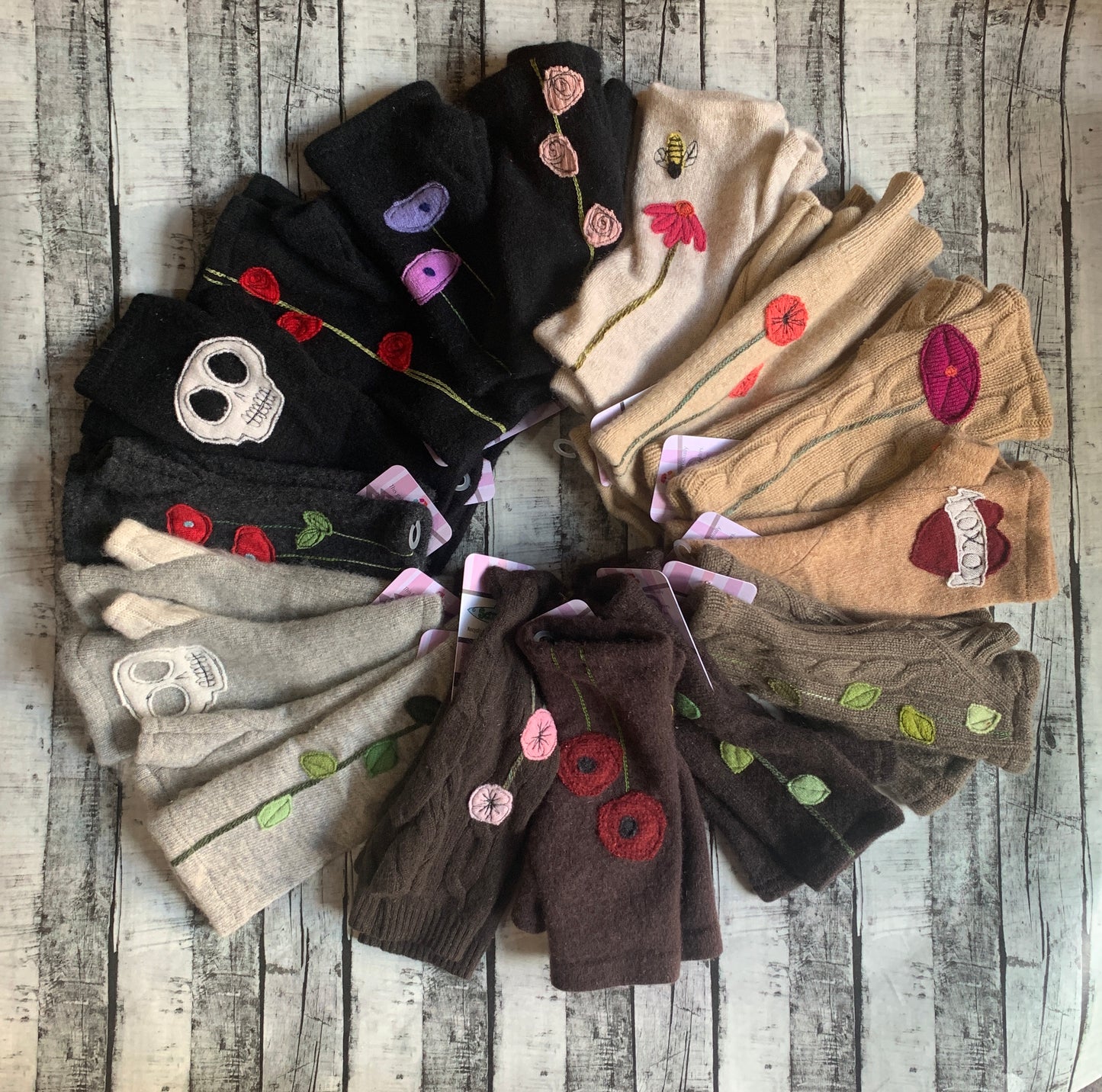 Gift Pack - 15 Assorted Cashmere Fingerless Gloves