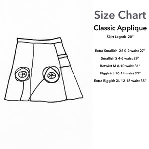 Classic Appliqué Skirt-Chrysanthemum