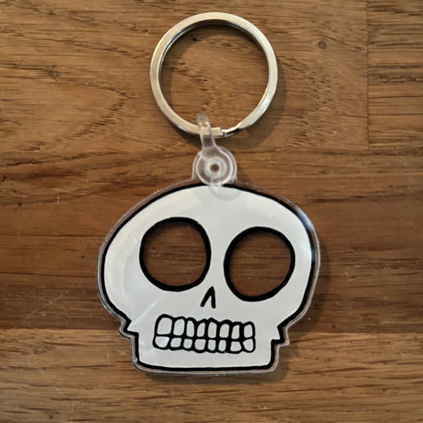 Keychain-Skull White