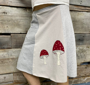 Classic Appliqué Skirt-Mushroom