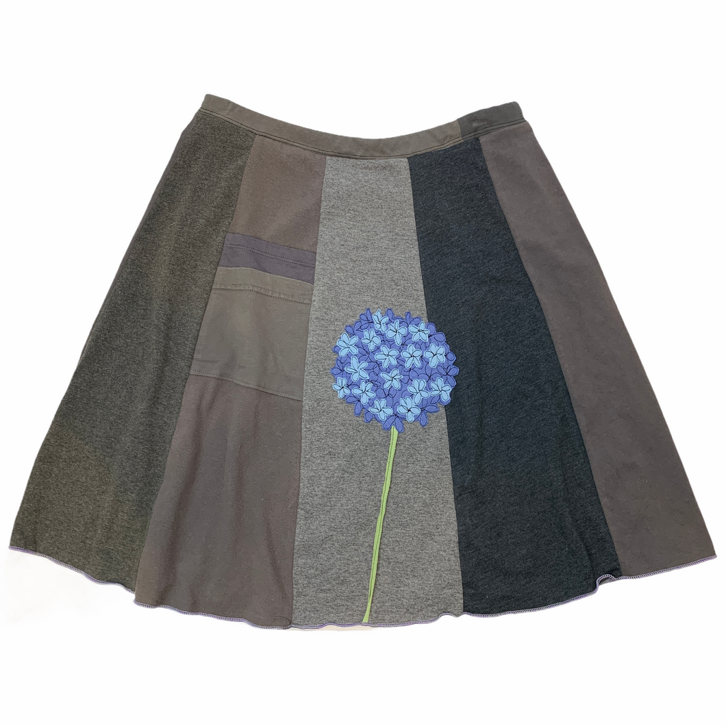 Classic Appliqué Skirt-Hydrangea