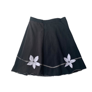 Mini Skirt-White Daisy
