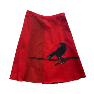 Classic Appliqué Skirt-Crow