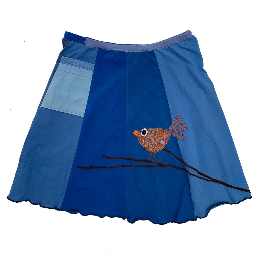 Classic Appliqué Skirt-Cute Bird