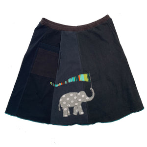 Classic Appliqué Skirt-Elephant