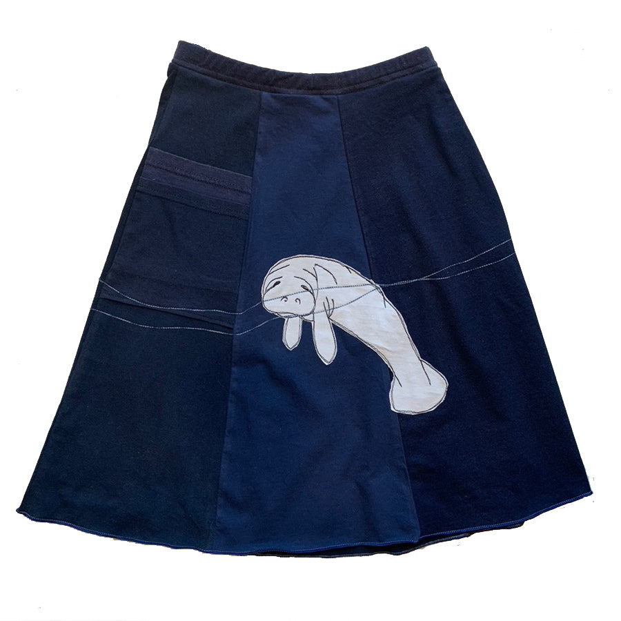 Classic Appliqué Skirt-Manatee