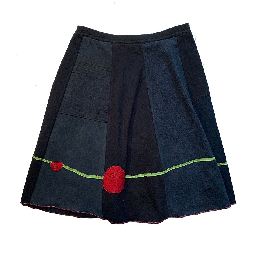 Classic Appliqué Skirt-Rose