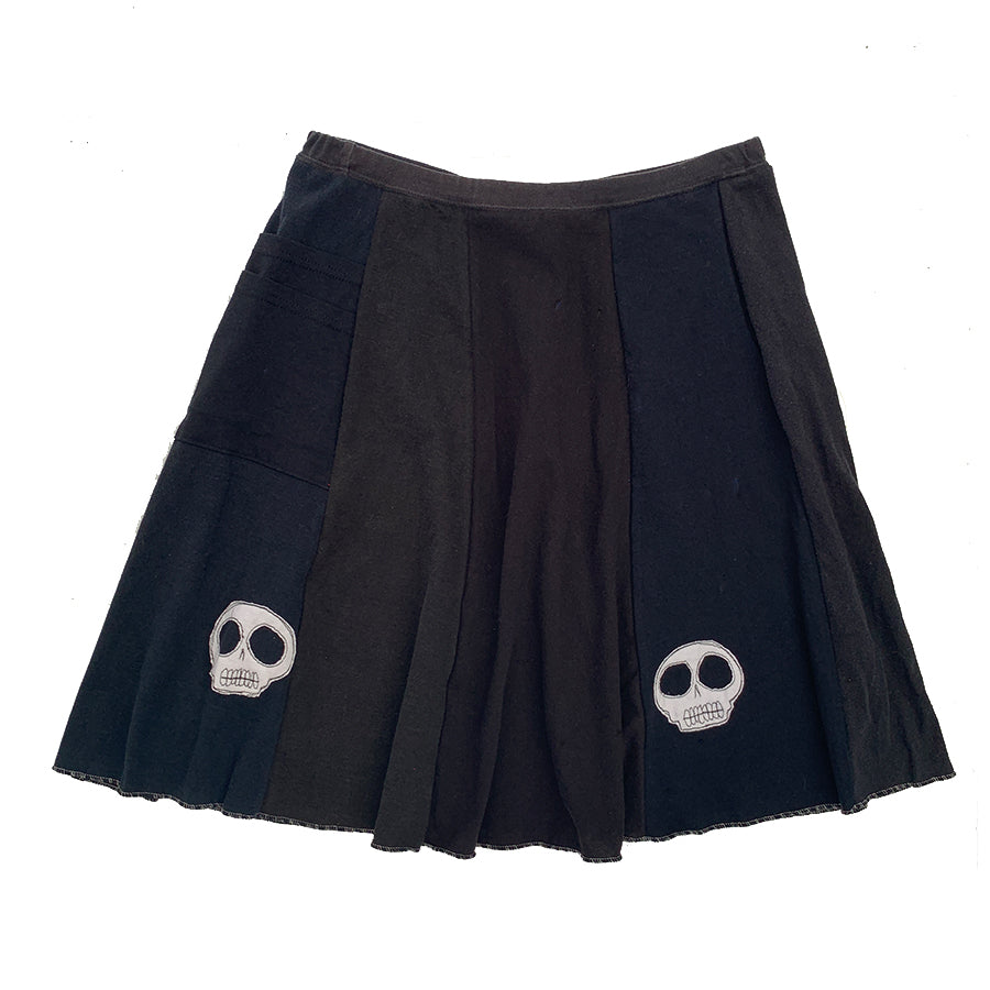 Classic Appliqué Skirt-Skulls
