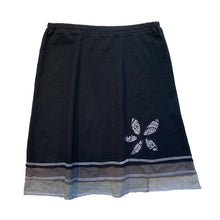 Load image into Gallery viewer, Three Layer Appliqué Skirt-Black
