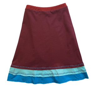 Three Layer Skirt-Maroon